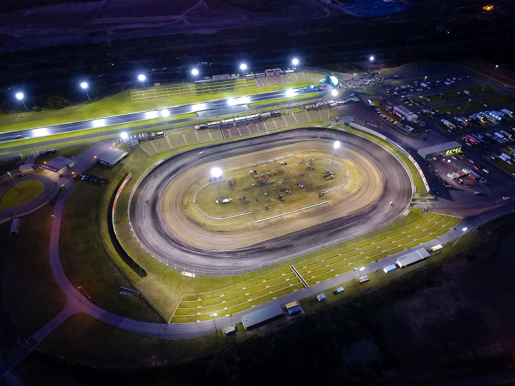 An aerial shot of the Perth Motorplex venue in Kwinana, Perth