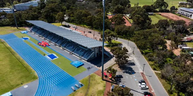 Aerial view of parking at WAAS